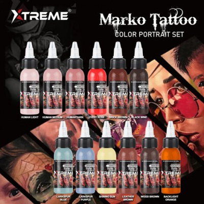 Сеты пигментов Набор красок Xtreme Ink Marko Tattoo Color Portrait Set  – цена, описание и отзывы — фото