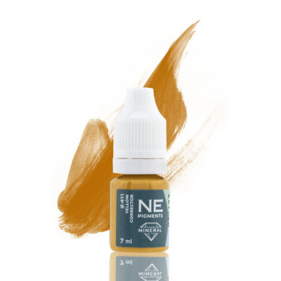 Пигмент для татуажа Пигмент NE PIGMENTS Корректор желтый #411 минерал – цена, описание и отзывы — фото