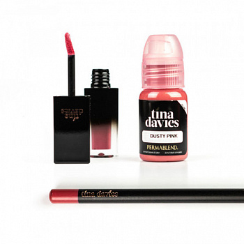 Набор для татуажа Perma Blend Tina Davies - Dusty Pink + Помада + Карандаш – цена, описание и отзывы — фото